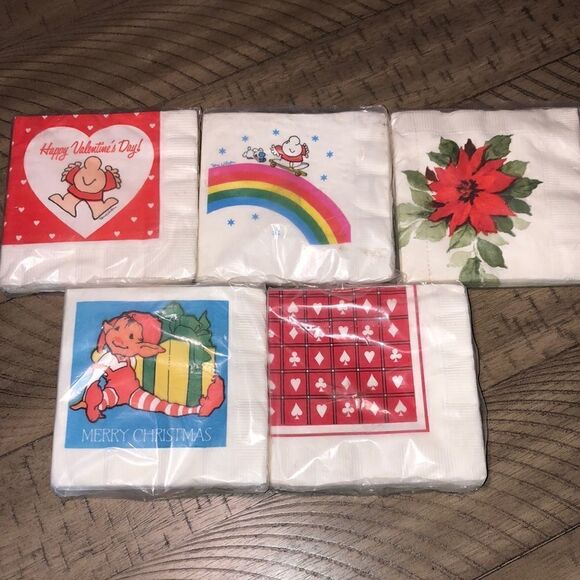 Valentines 💌 Day Vintage Party 🎉 Napkins Fun barware. American 🇺🇸 Greetings - Picture 1 of 17